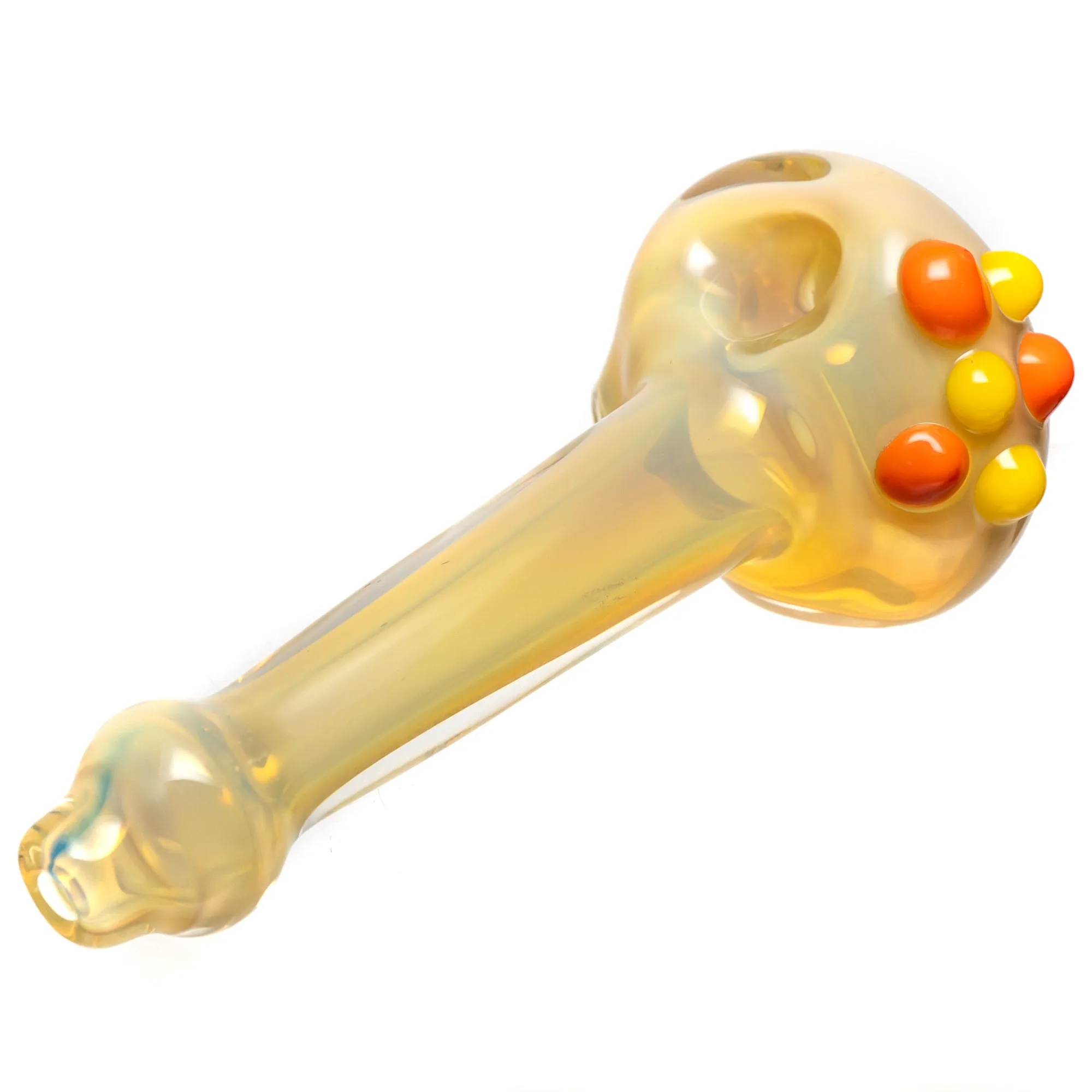Orian - Honeycomb Spoon - Silver Fume w/ Yellow & Orange Accents