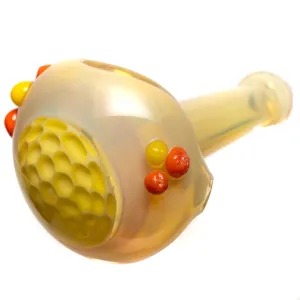 Orian - Honeycomb Spoon - Silver Fume w/ Yellow & Orange Accents