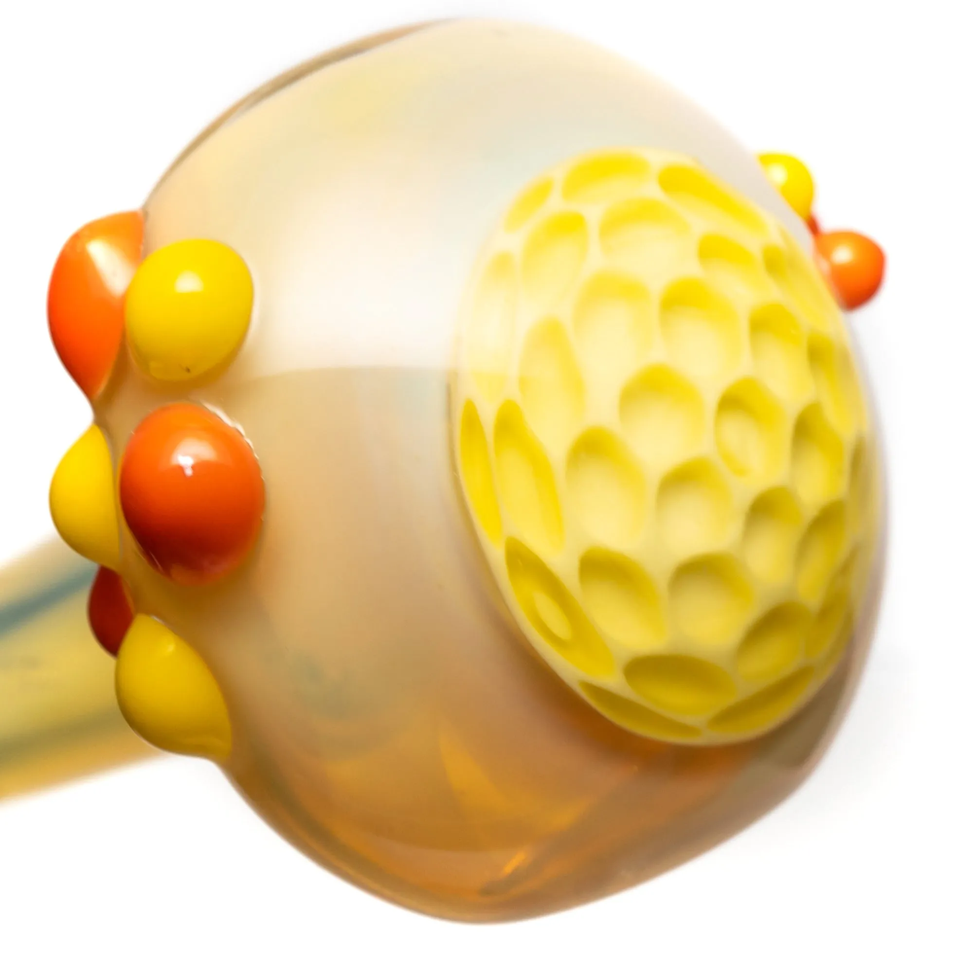 Orian - Honeycomb Spoon - Silver Fume w/ Yellow & Orange Accents