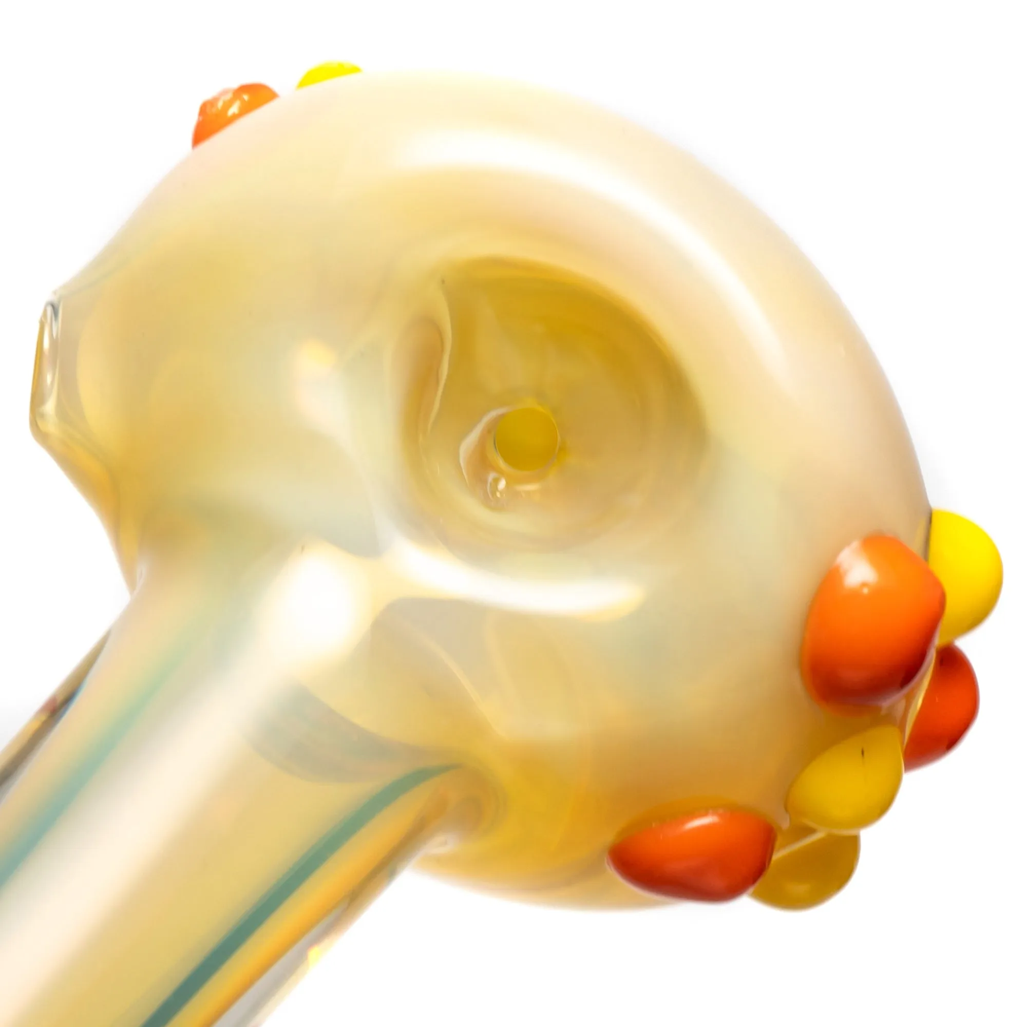 Orian - Honeycomb Spoon - Silver Fume w/ Yellow & Orange Accents