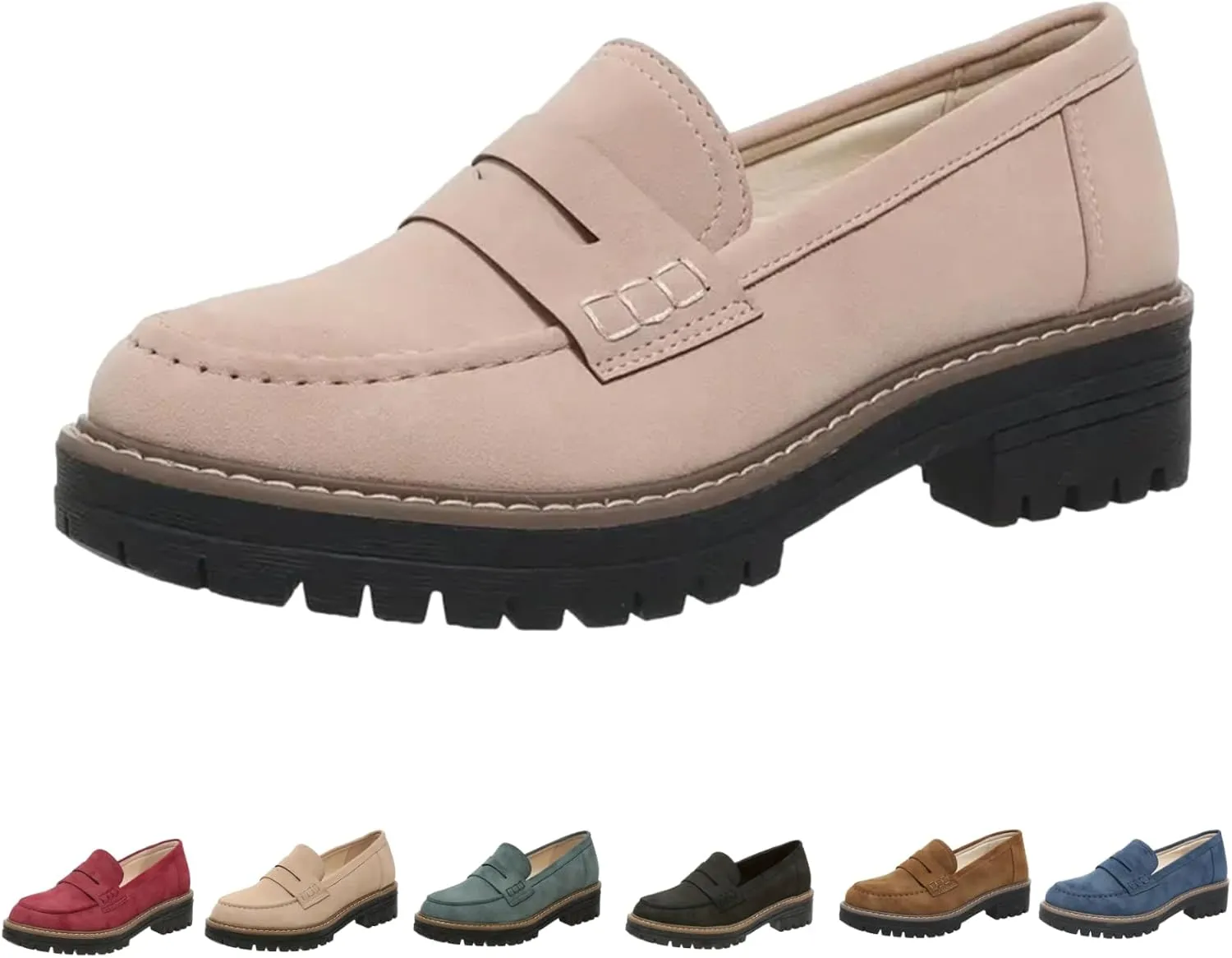 Orthoture-orthopedic Platform Loafers for Women,Wide Width Dress Shoes Ortho Comfort Shoes Slip On Penny Loafers