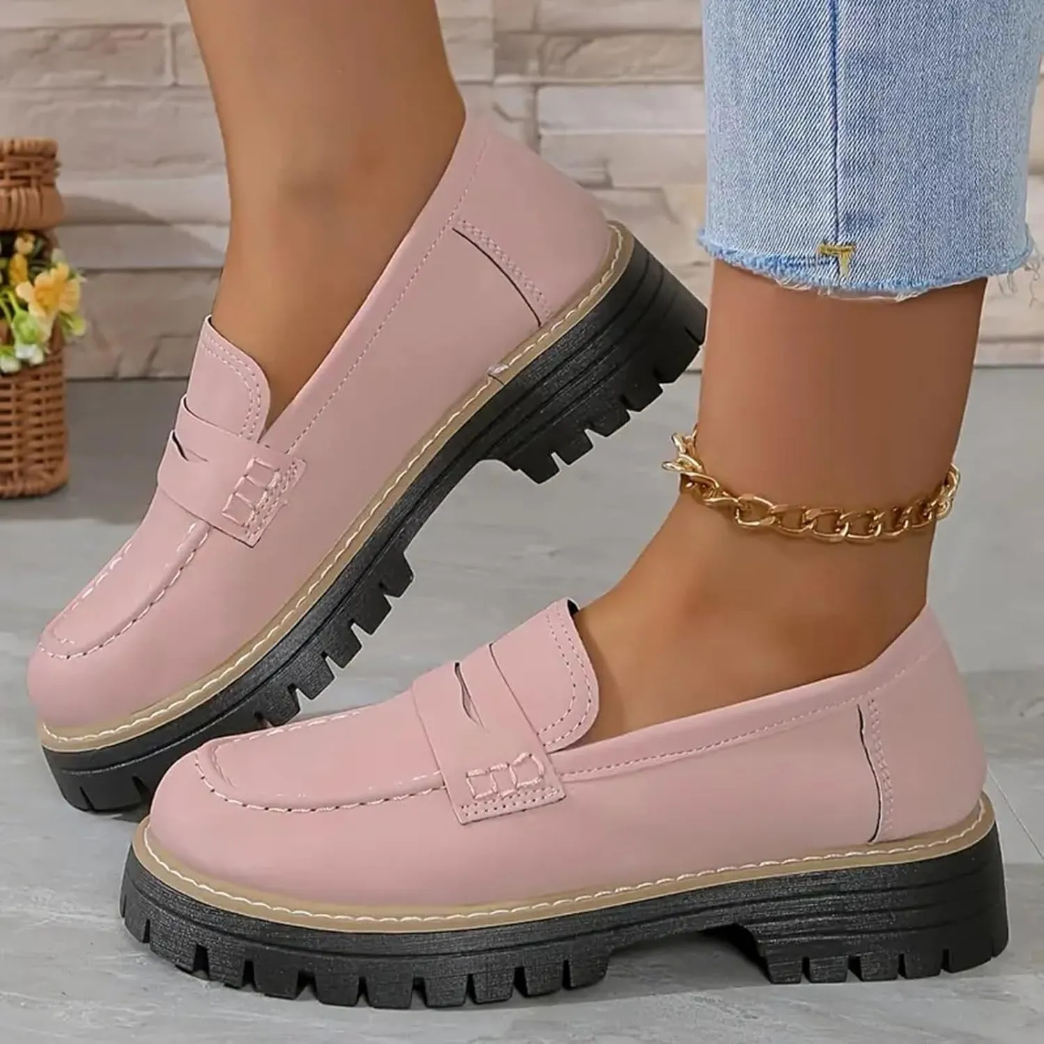 Orthoture-orthopedic Platform Loafers for Women,Wide Width Dress Shoes Ortho Comfort Shoes Slip On Penny Loafers