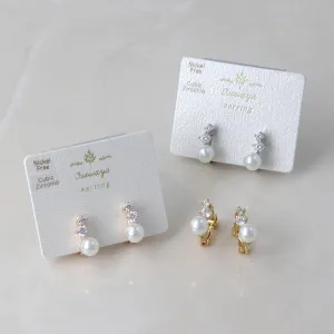 Pearl Gemline Clip Ons