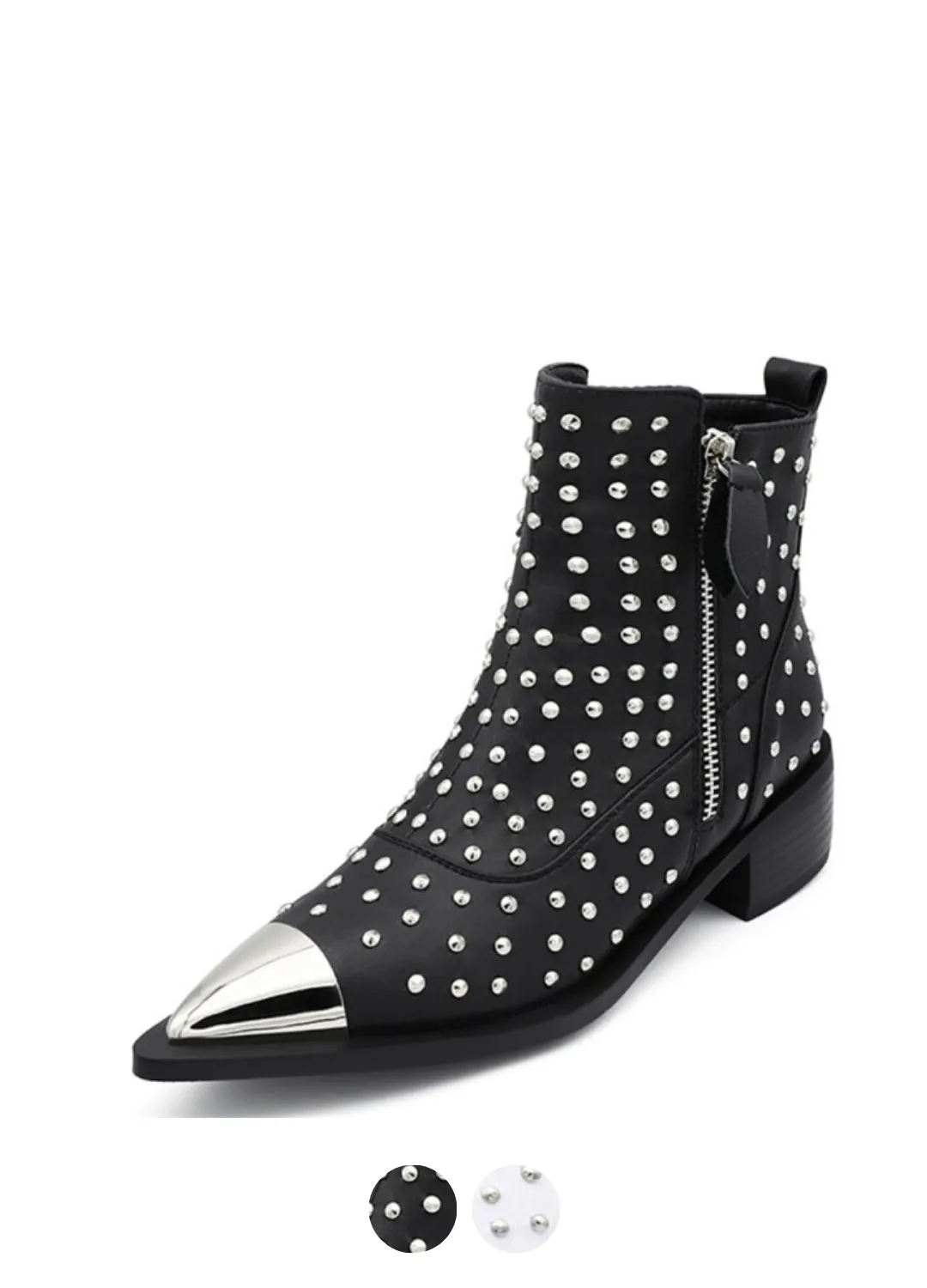 Perona Women's Pointed Toe Metal Boots