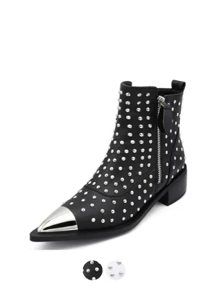 Perona Women's Pointed Toe Metal Boots