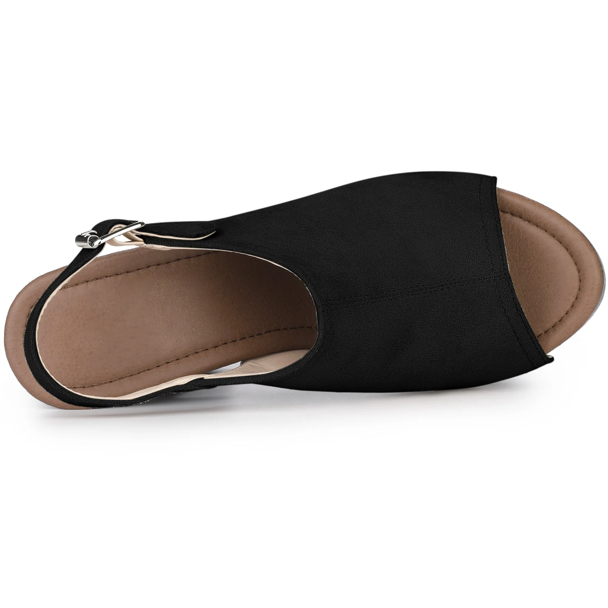Perphy Slingback Platform Chunky High Heel Sandals