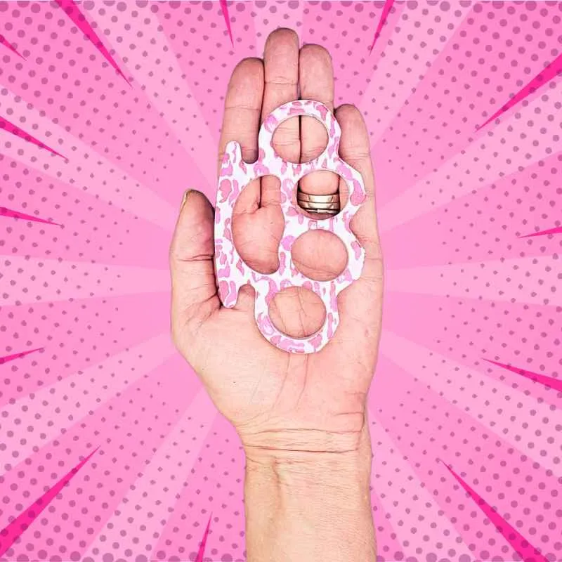 Pink Camoflauge Knuckle Ring