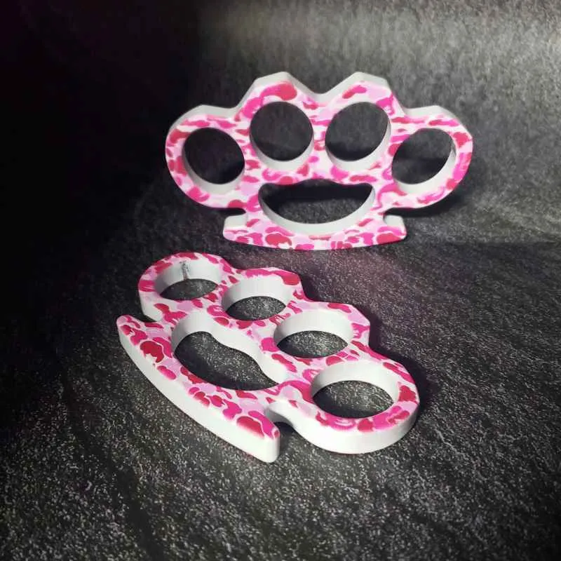 Pink Camoflauge Knuckle Ring