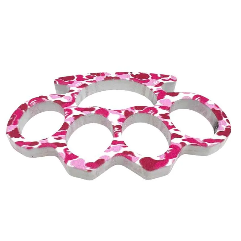 Pink Camoflauge Knuckle Ring