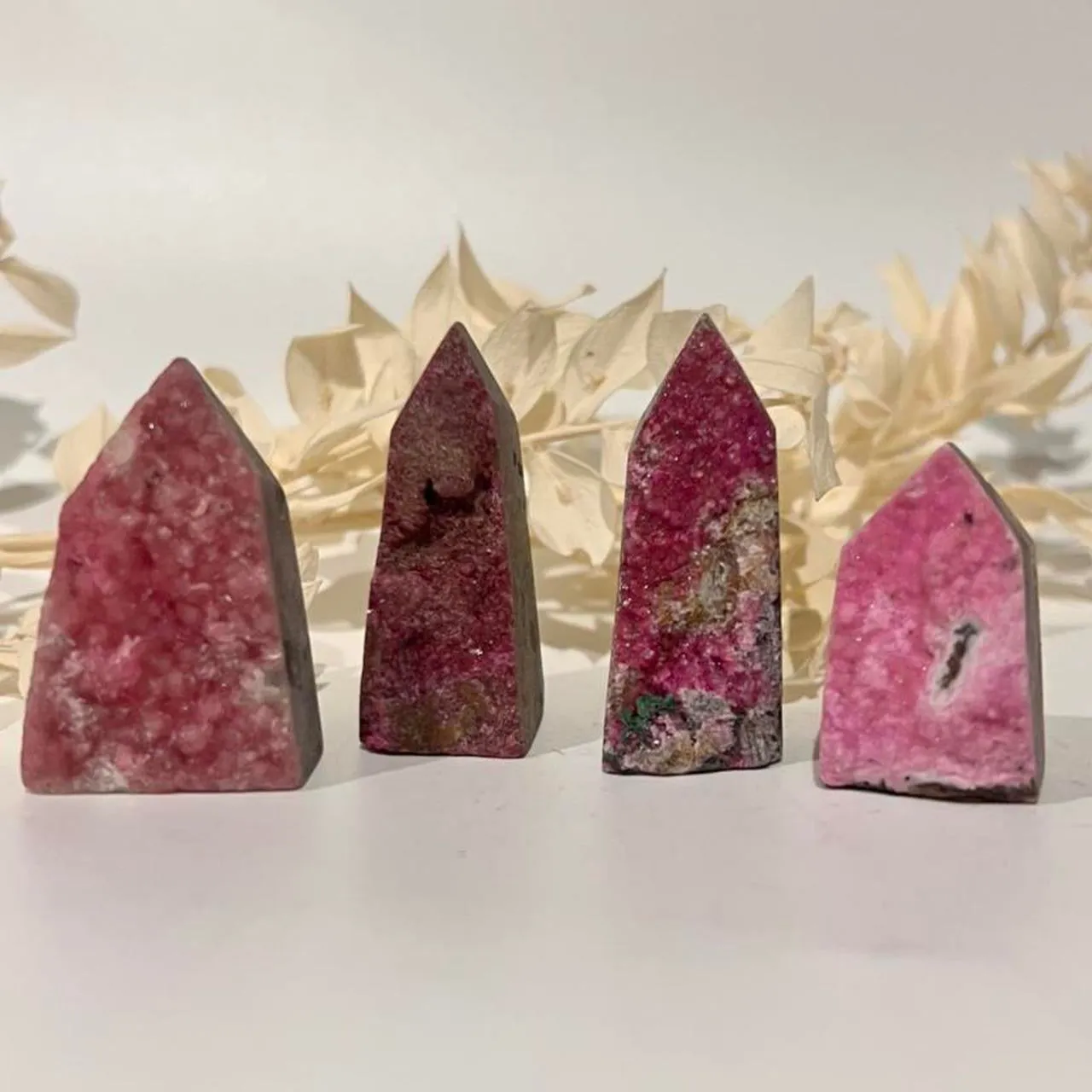 Pink Cobalt Calcite Crystal Tower Point Generator