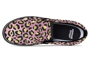 Pink Leopard Slip Ons