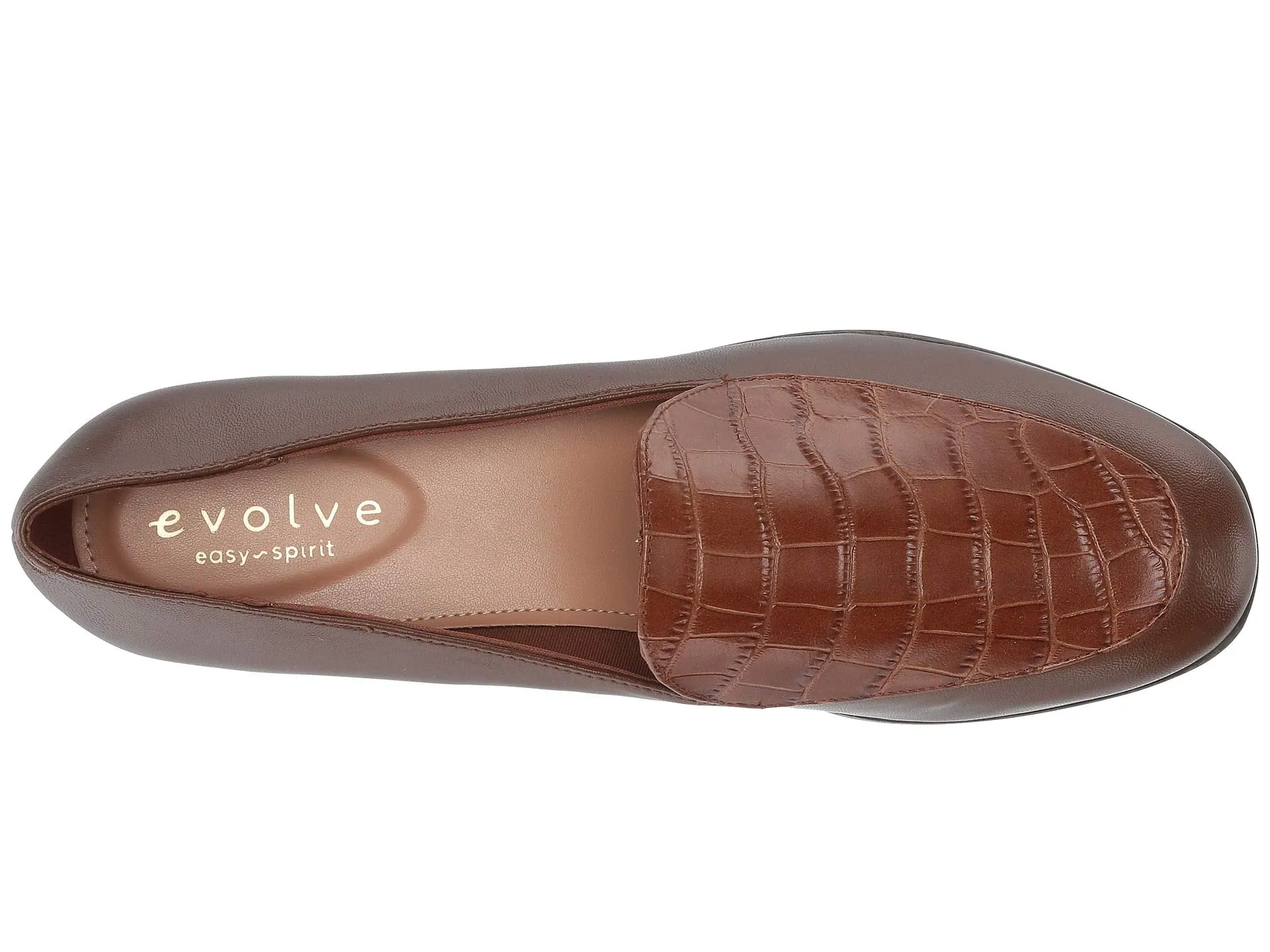 Pip Brown Leather Easy Spirit Loafer Flat