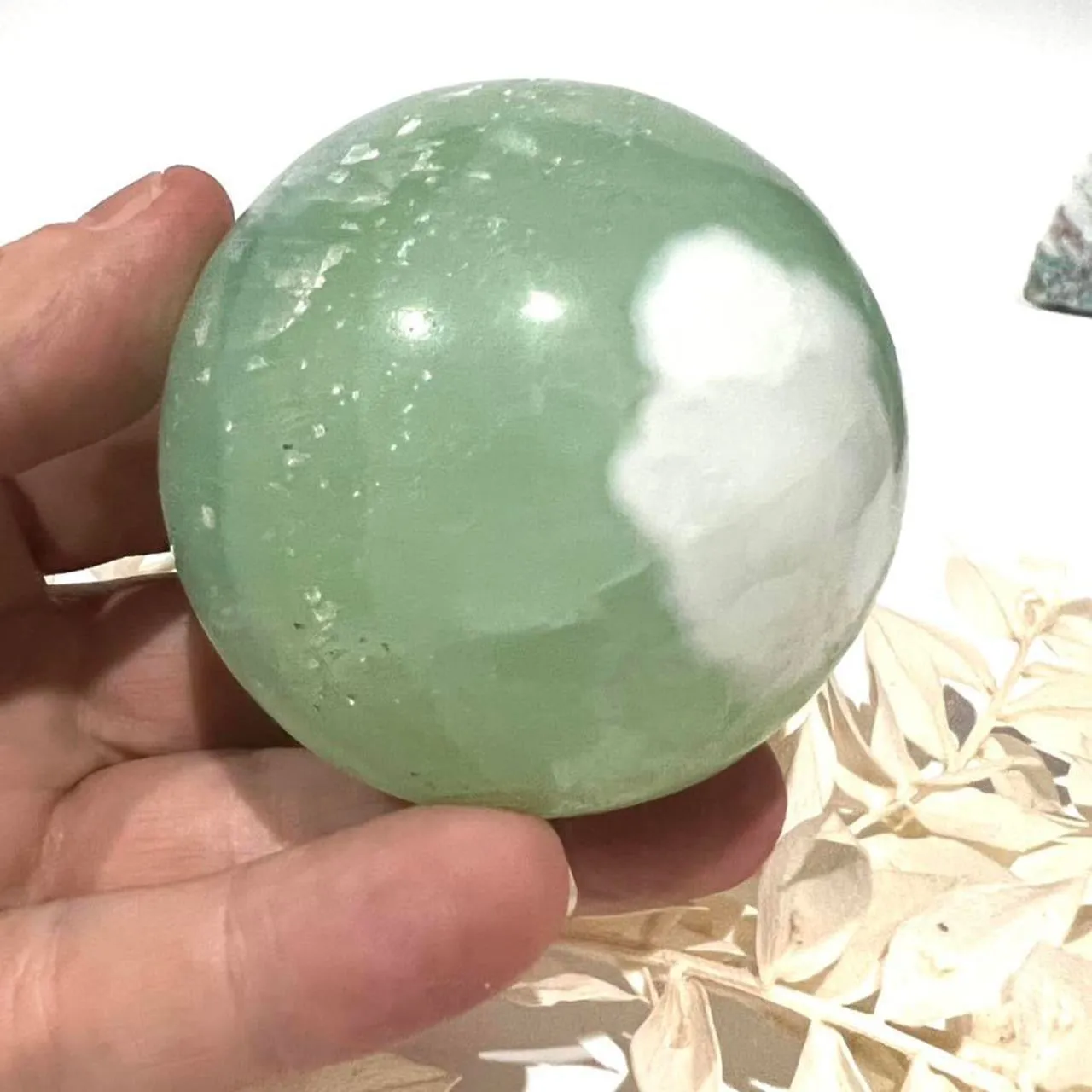 Pistachio Calcite Sphere