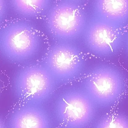 PIXIES & PETALS (Glow in the Dark) Tossed Pixies Silhouette Purple - NEW ARRIVAL