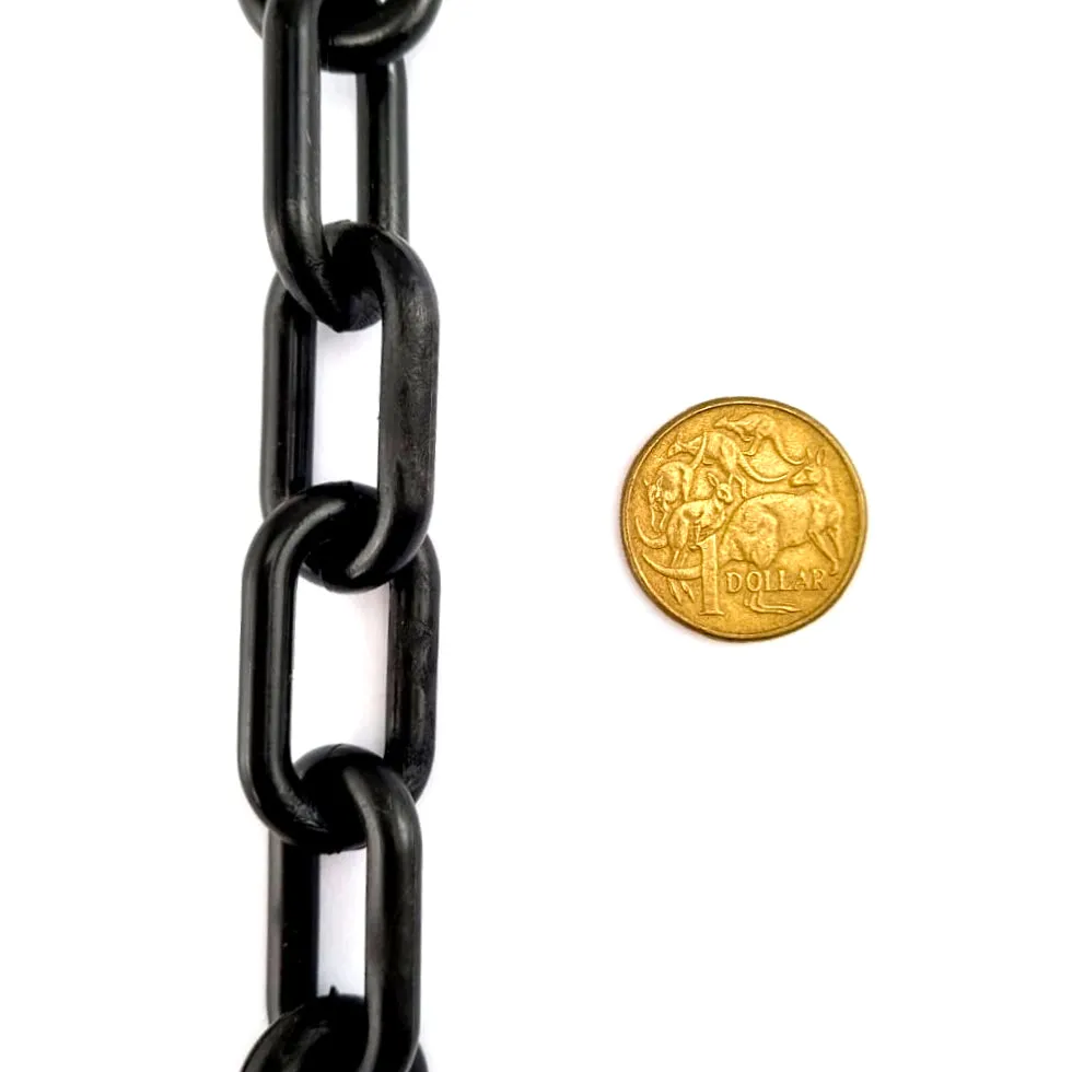 Plastic Chain - Black - 6mm x 40m