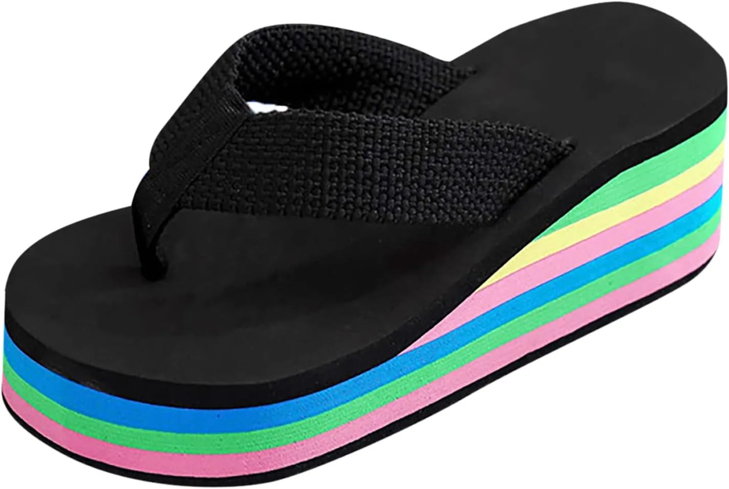 Platform Sandals Women Slip Resistant Cork Wedge Espadrille Slides with Ankle Strap and Breathable Open Toe Comfortable Orthopedic Sandal Beach Dressy Flip Flops for Wide Toe 2025 Spring