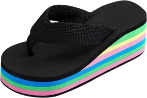 Platform Sandals Women Slip Resistant Cork Wedge Espadrille Slides with Ankle Strap and Breathable Open Toe Comfortable Orthopedic Sandal Beach Dressy Flip Flops for Wide Toe 2025 Spring