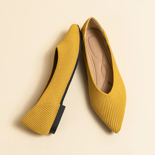 Pointed Shallow Mouth Flat Sole Shoes Women's Casual Large Size Boat Shoes Commuter Shoes