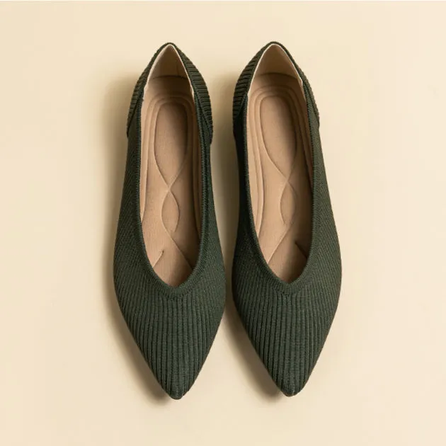 Pointed Shallow Mouth Flat Sole Shoes Women's Casual Large Size Boat Shoes Commuter Shoes
