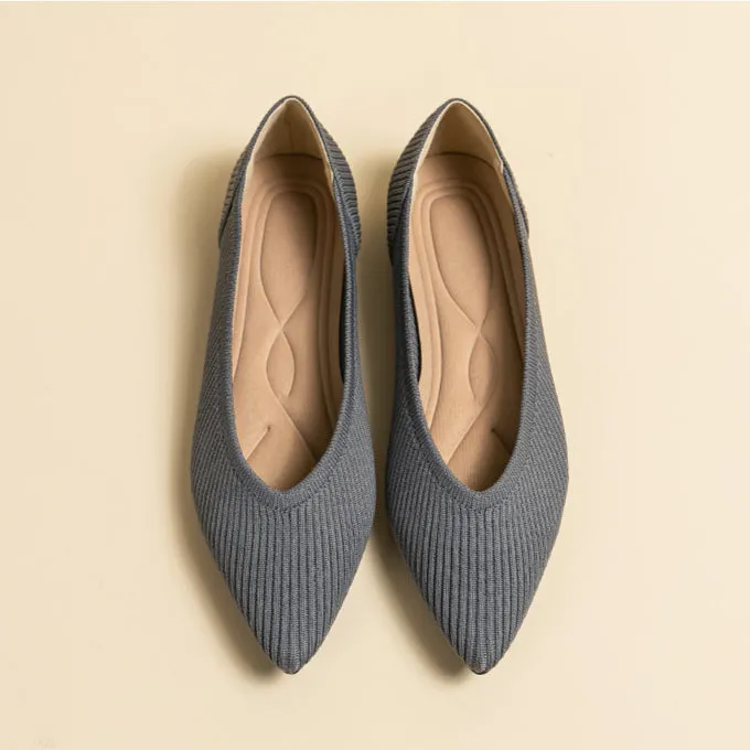 Pointed Shallow Mouth Flat Sole Shoes Women's Casual Large Size Boat Shoes Commuter Shoes