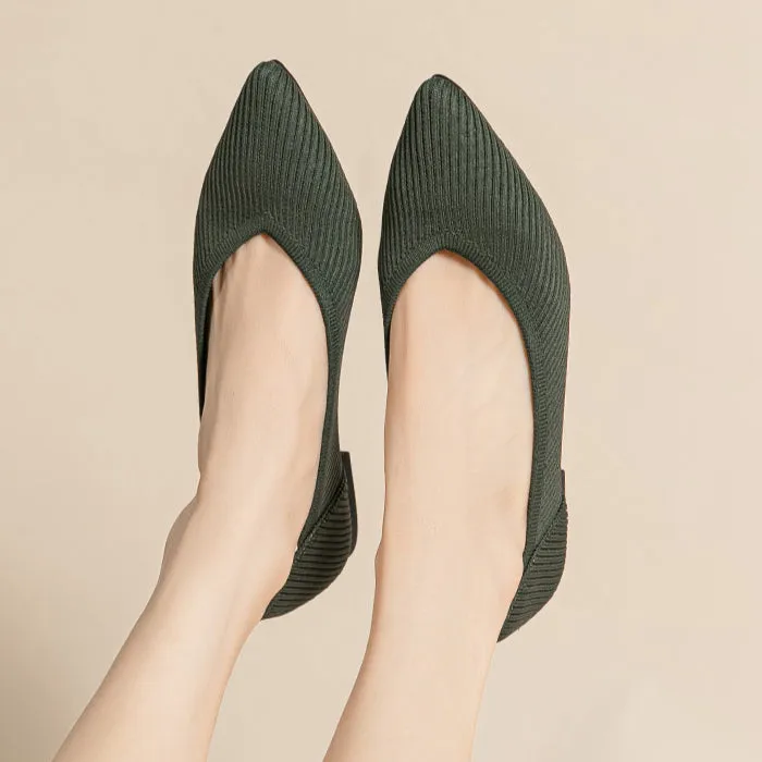 Pointed Shallow Mouth Flat Sole Shoes Women's Casual Large Size Boat Shoes Commuter Shoes