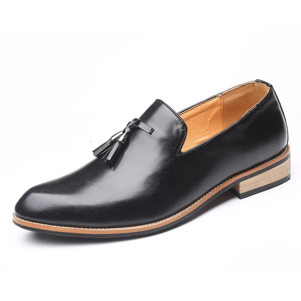 Pointed-toe British men's formal shoes