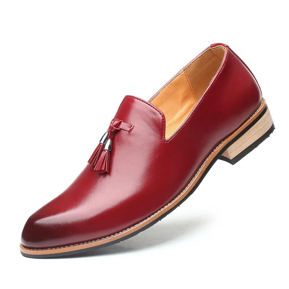 Pointed-toe British men's formal shoes