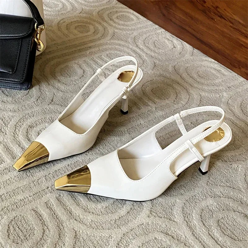 Pointed Toe Pumps Thin Low Heels Stripper Shoes