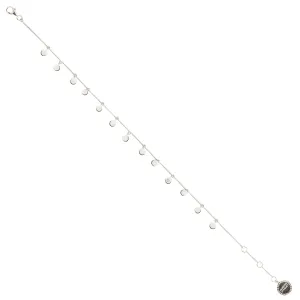 POISE DISK ANKLET - STERLING SILVER
