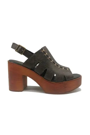 Presley Open Toe Slingback Charcoal