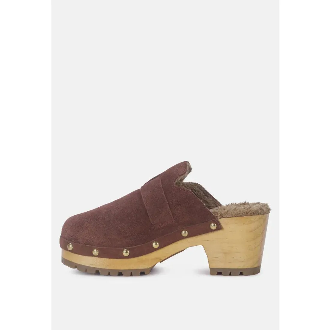 Prunus Buckled Suede Mule Clogs