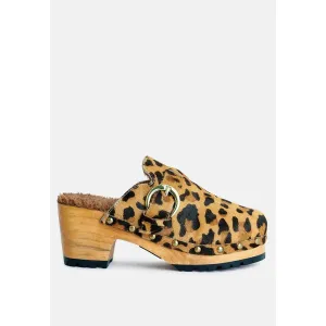 Prunus Buckled Suede Mule Clogs