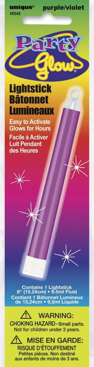 Purple Glow In The Dark Lightstick - 15cm