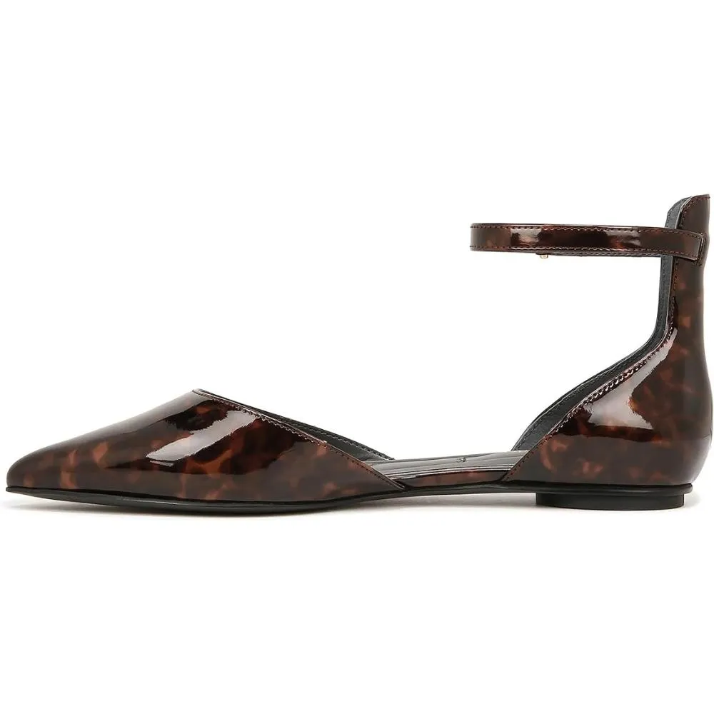 Racer Flat Tortoise Leopard Patent Franco Sarto Flats