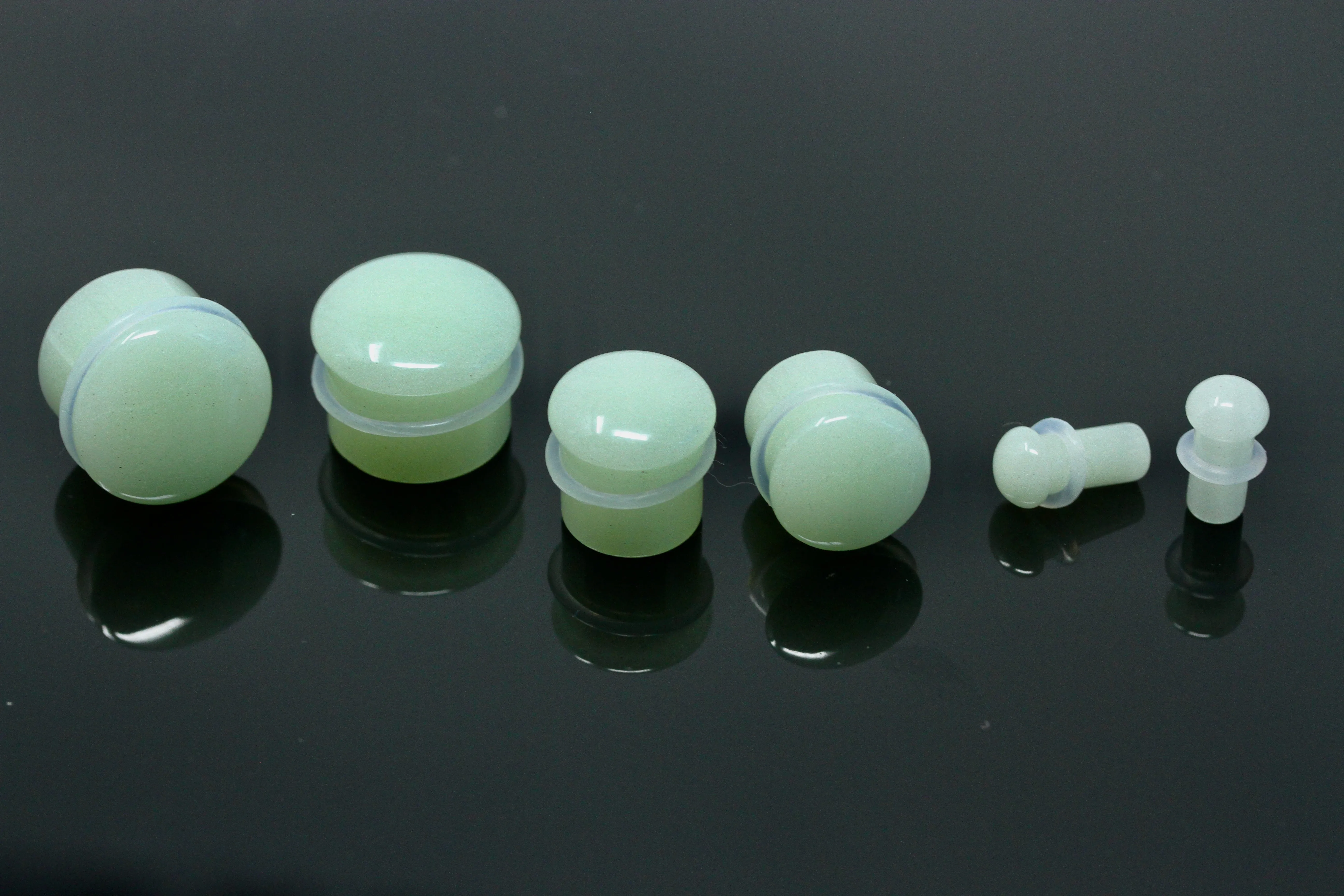 Radioactive Single Flare Plugs - Glow in the Dark (Pair) - PH138