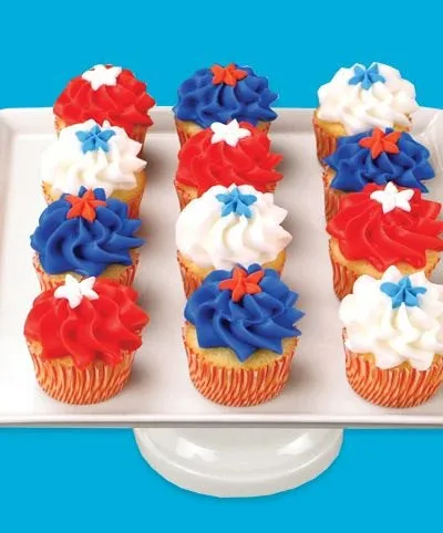 Red, White and Blue Edible Sugar Star Dec Ons