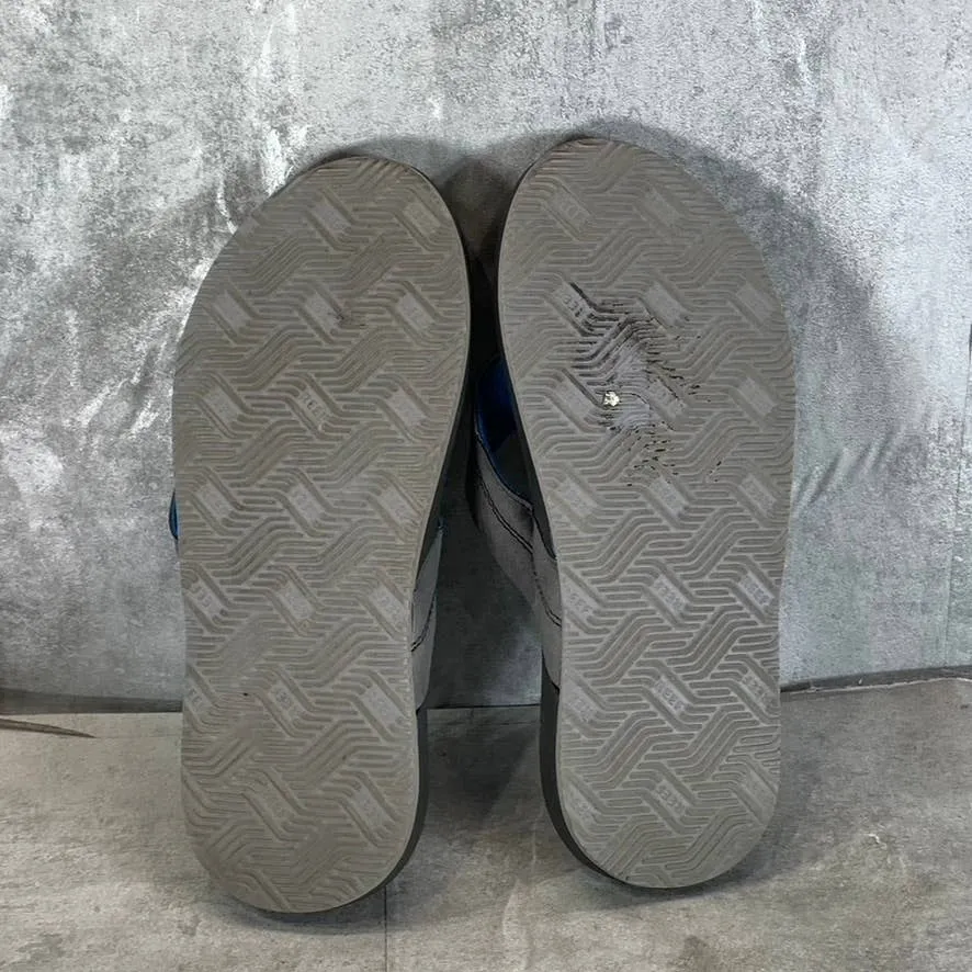 REEF Men's Gray Faux Leather Cushion Spring Flip Flops SZ 9