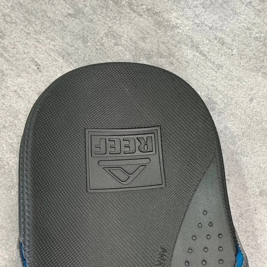 REEF Men's Gray Faux Leather Cushion Spring Flip Flops SZ 9