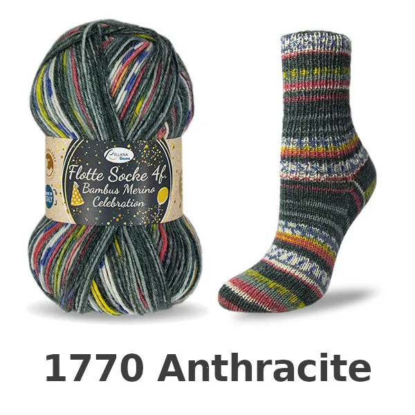 Rellana Garne Flotte Sock 4ply Bambus Merino Celebration