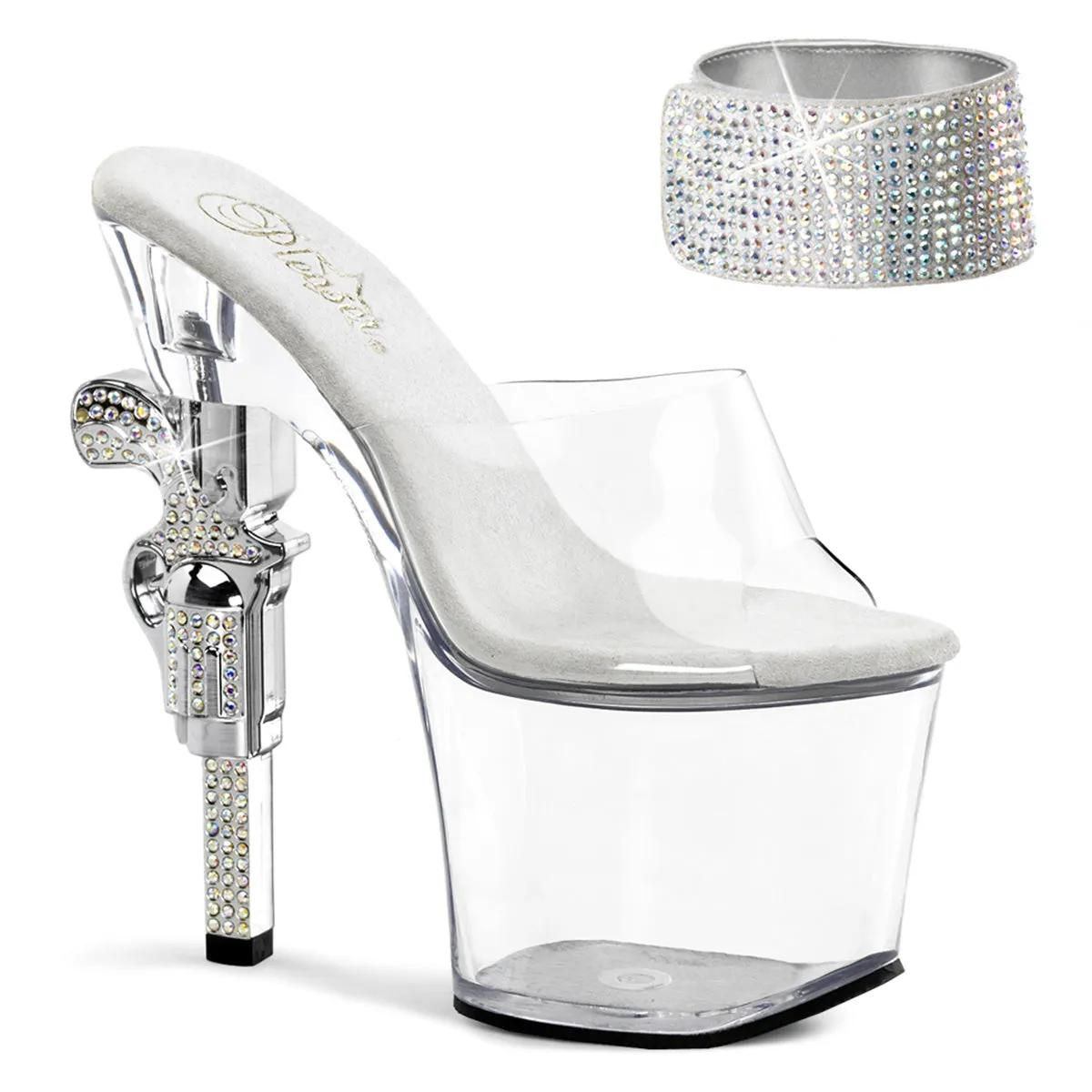 REVOLVER-712 Pleaser Clear Sexy Platform Shoes (Pole Dancing Heels)