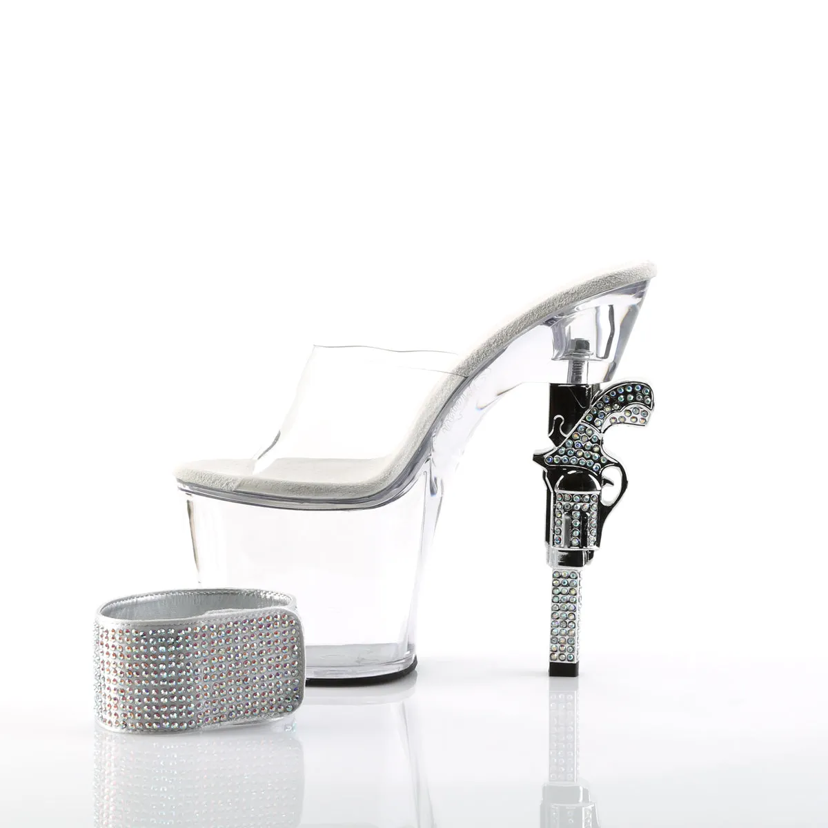REVOLVER-712 Pleaser Clear Sexy Platform Shoes (Pole Dancing Heels)