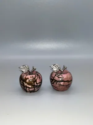Rhodonite Apple Carving 1.5 inch