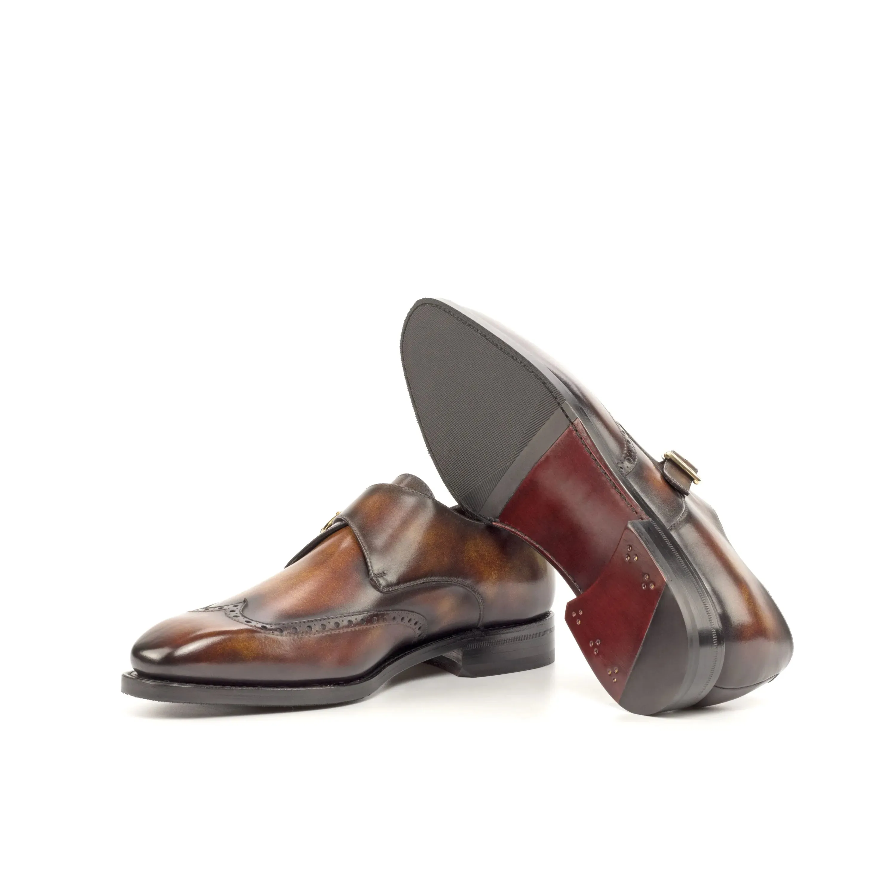 Rinos Single Monk Patina Shoes (sample)