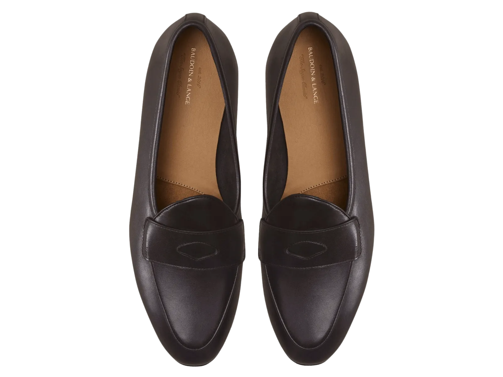 Sagan Classic Ginkgo Loafers in Dark Brown Drape Calf with Leather Sole