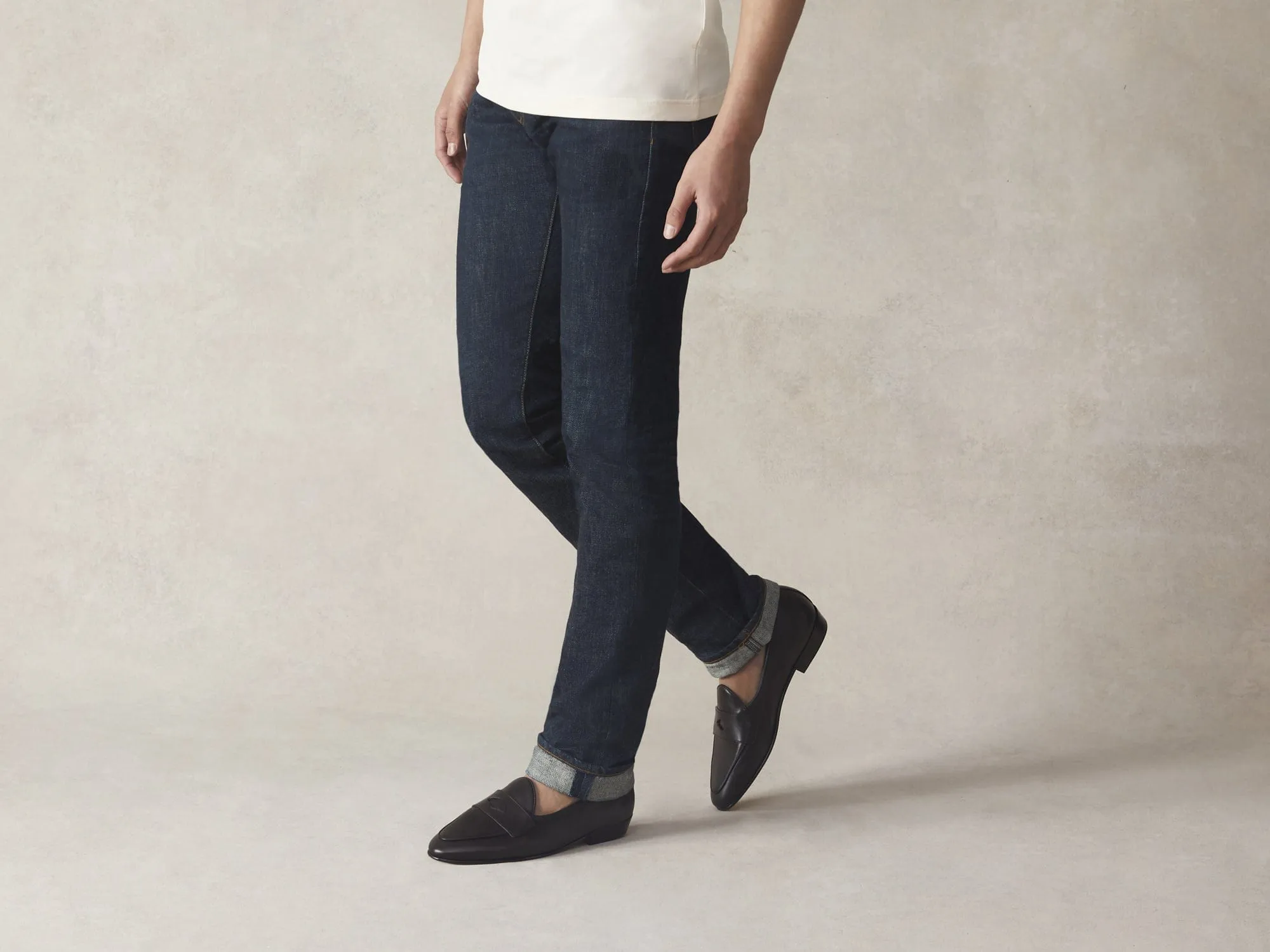 Sagan Classic Ginkgo Loafers in Dark Brown Drape Calf with Leather Sole