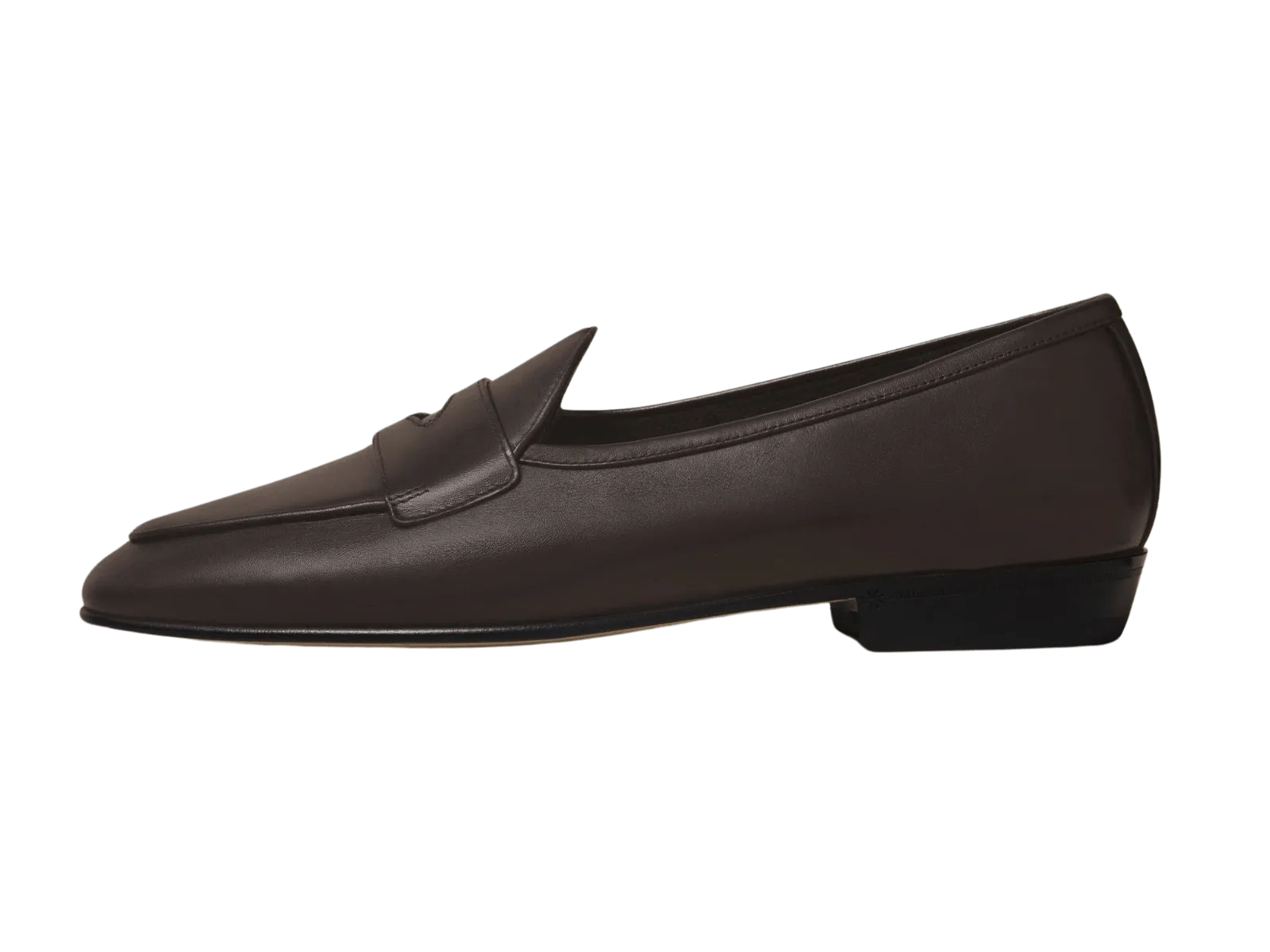Sagan Classic Ginkgo Loafers in Dark Brown Drape Calf with Leather Sole