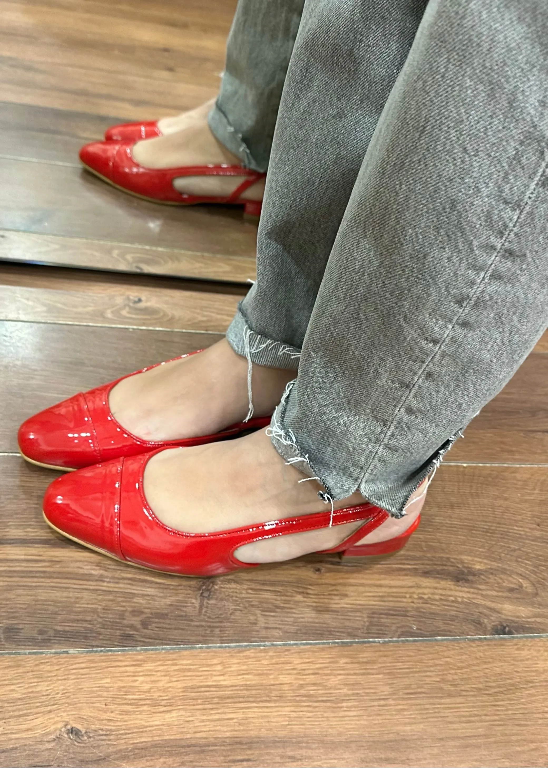 Sandales Slingback Toral Luisa Rojo