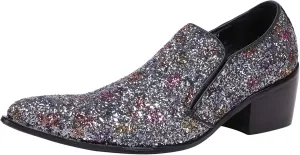 Santimon Mens Loafers Western Leather,Slip On Dress Shoes,Designer Casual Boots for Men