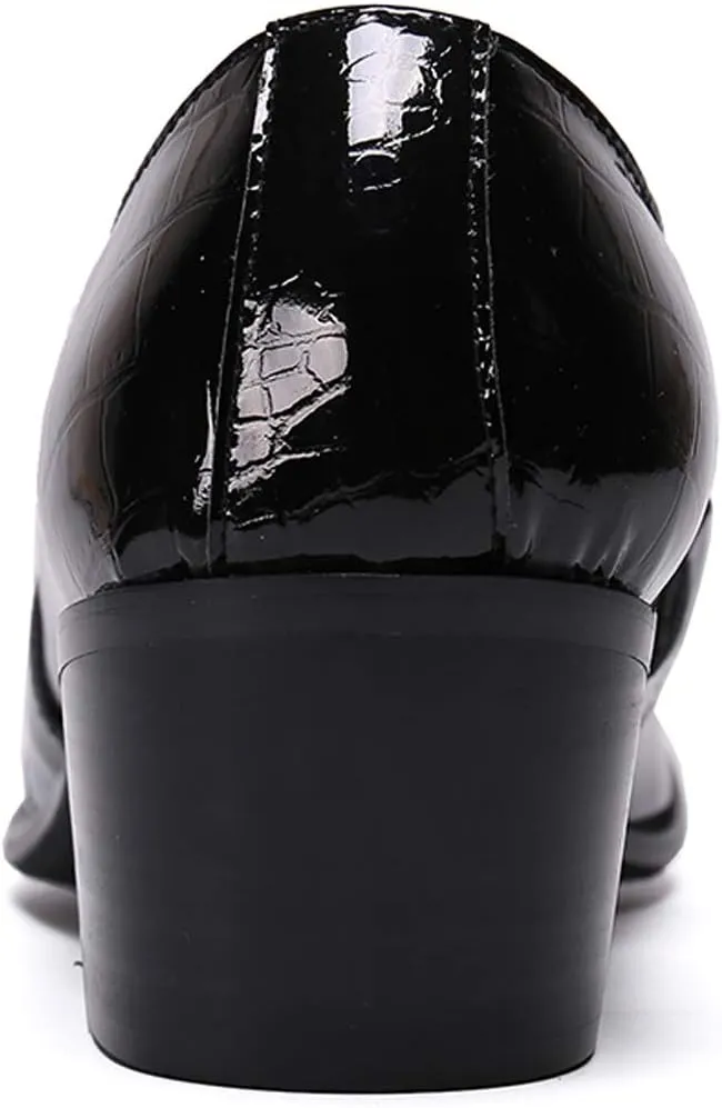 Santimon Mens Loafers Western Leather,Slip On Dress Shoes,Designer Casual Boots for Men