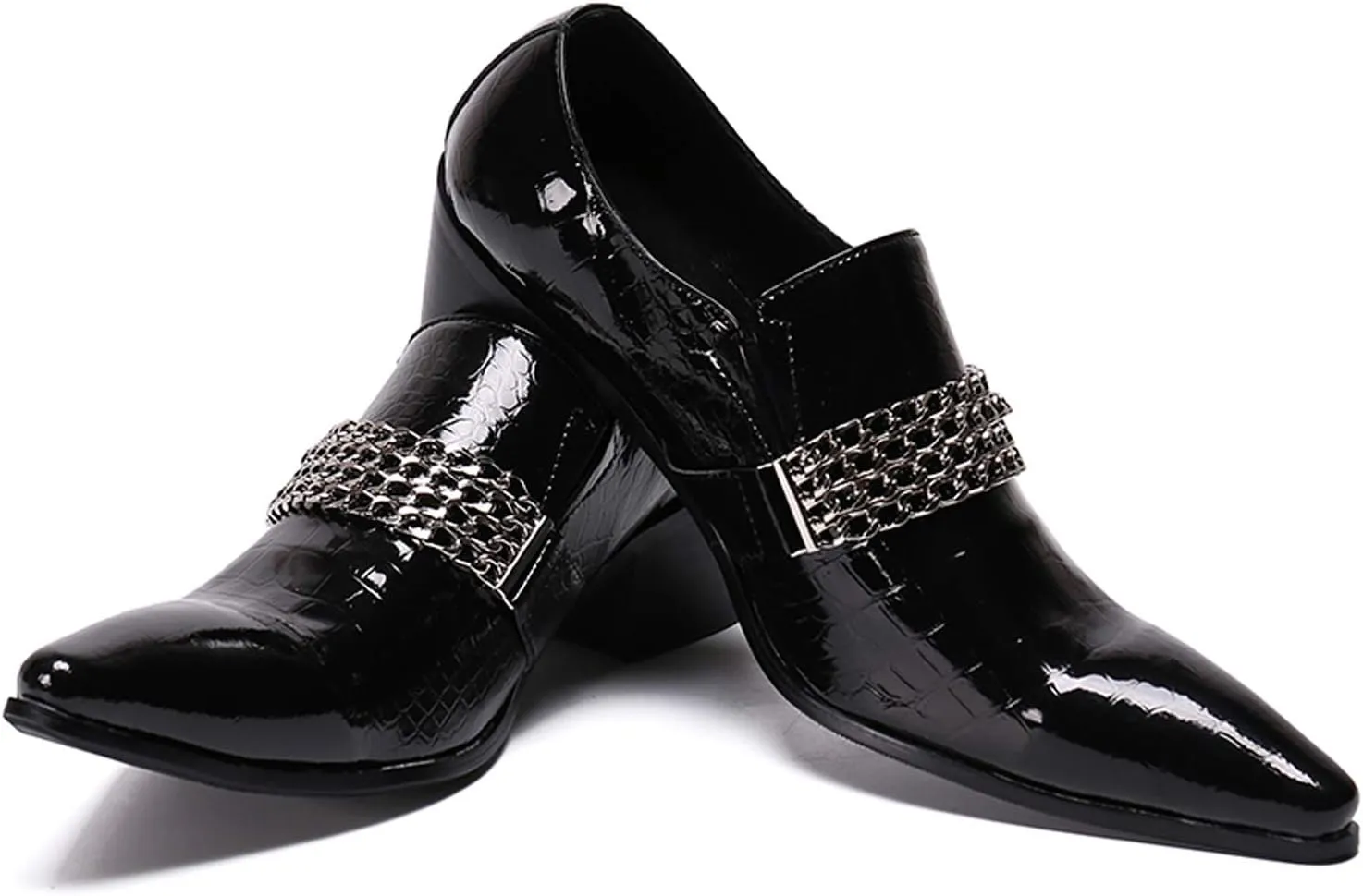 Santimon Mens Loafers Western Leather,Slip On Dress Shoes,Designer Casual Boots for Men